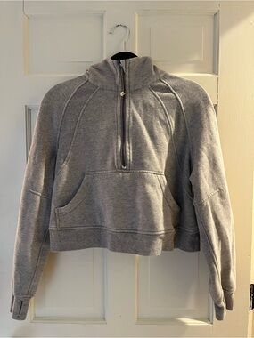 lululemon athletica Gray Half-Zip Funnel Neck Sweatshirt